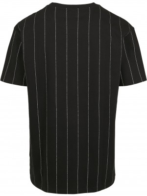 Мъжка черна тениска Urban Classics Oversized Pinstripe Мъжка черна тениска Urban Classics Oversized Pinstripe
