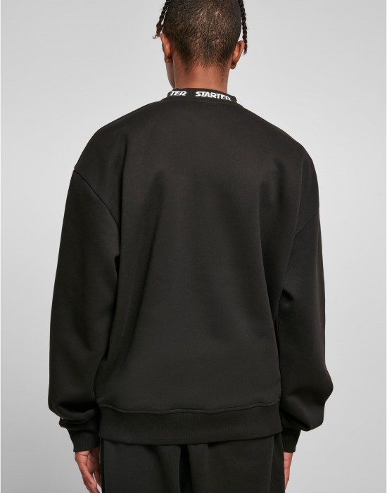 Мъжка блуза Starter Jaquard Rib в черен цвят, STARTER, Блузи - Complex.bg