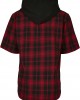 Червена карирана риза с качулка и къс ръкав Urban Classics, Urban Classics, Ризи - Complex.bg