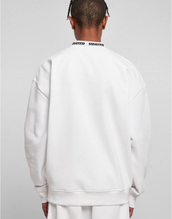 Мъжка блуза Starter Jaquard Rib в бял цвят, STARTER, Блузи - Complex.bg