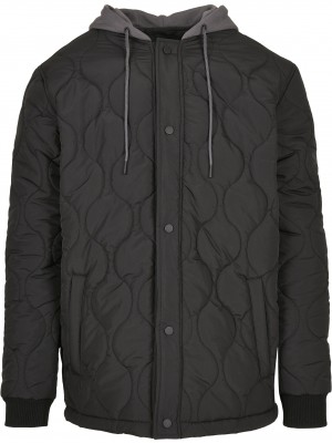 Мъжко черно яке Urban Classics Quilted