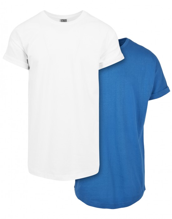 Комплект две мъжки тениски в бяло и синьо Urban Classics, Urban Classics, Тениски - Complex.bg
