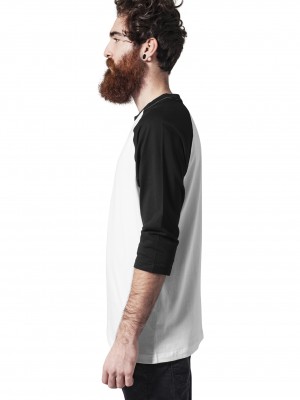 Мъжка блуза с 3/4 ръкави Urban Classics wht/blk