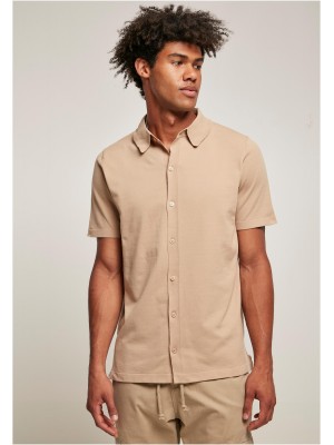 Мъжка бежова риза с къс ръкав Urban Classics