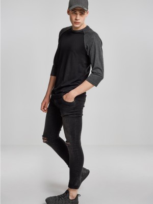 Мъжка блуза с 3/4 ръкави Urban Classics cha/blk