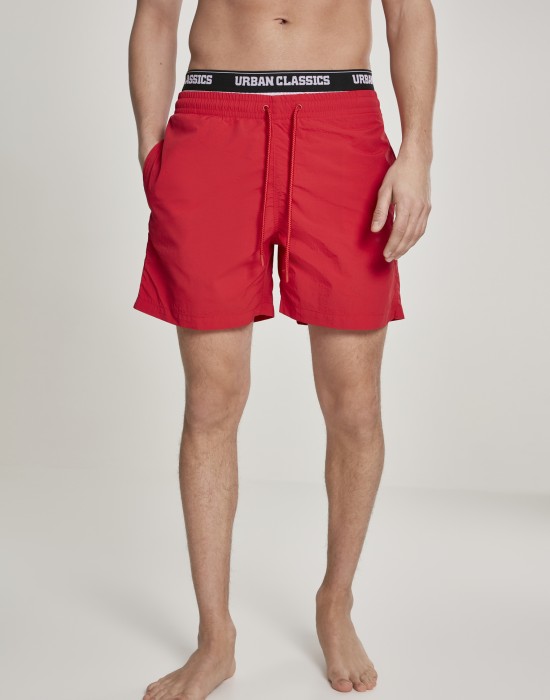 Мъжки плувни шорти в червен цвят Urban Classics, Urban Classics, Къси панталони - Complex.bg