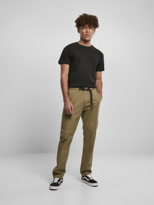 Мъжки чино панталон в цвят светла маслина Urban Classics