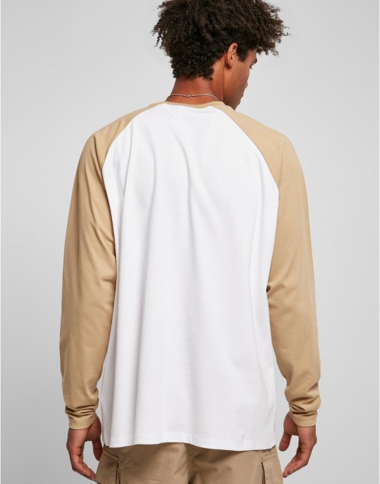 Мъжка блуза с реглан ръкав в бяло и бежово Urban Classics, Urban Classics, Блузи - Complex.bg