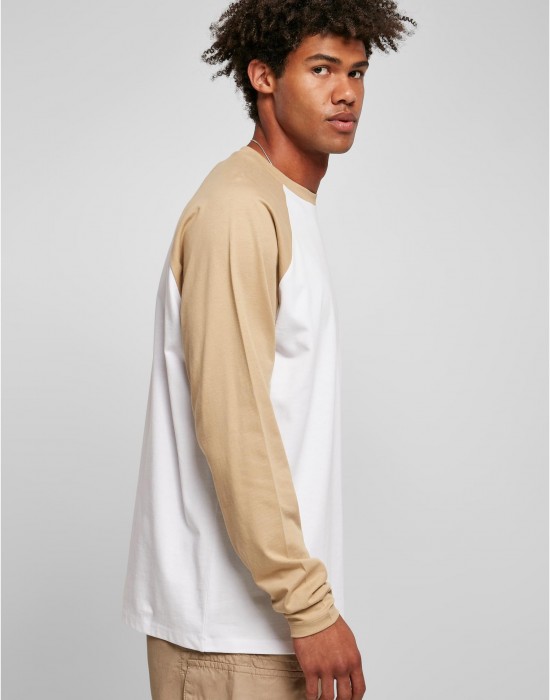 Мъжка блуза с реглан ръкав в бяло и бежово Urban Classics, Urban Classics, Блузи - Complex.bg