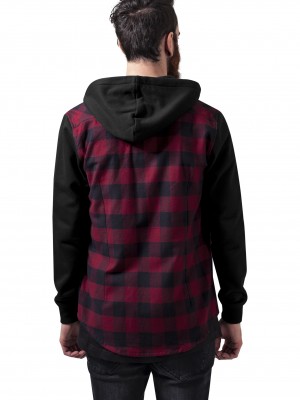 Мъжки кариран суичър Urban Classics blkburgundyblk