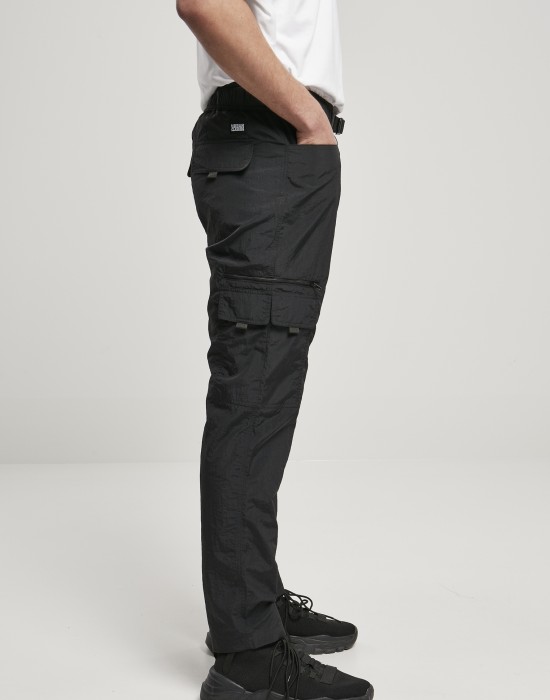 Мъжки летен карго панталон в черен цвят Urban Classics Adjustable Nylon Cargo Pants, Urban Classics, Мъже - Complex.bg