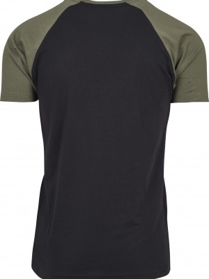 Мъжка тениска с ръкави тип реглан Urban Classics blk/olive