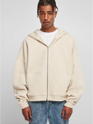 Мъжки суичър с цип в пясъчен цвят Urban Classics