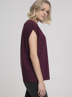 Дамска тениска с U-образно деколте Urban Classics cherry