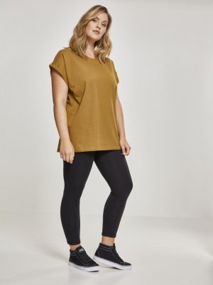 Дамска тениска с U-образно деколте Urban Classics nut