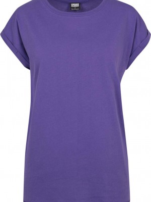 Дамска тениска с U-образно деколте Urban Classics ultraviolet