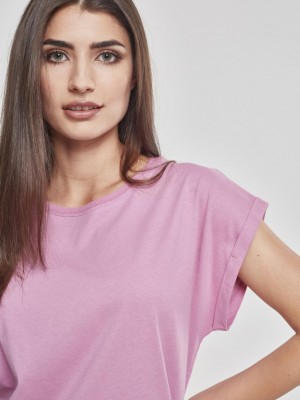 Дамска тениска с U-образно деколте Urban Classics coolpink