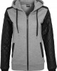 Дамски суичър Urban Classics с кожени ръкави gry/blk XS, Urban Classics, Суичъри - Complex.bg