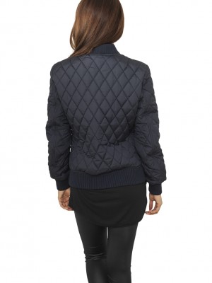 Дамско яке бомбър Urban Classics в тъмносин цвят Дамско яке бомбър Urban Classics в тъмносин цвят