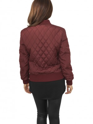 Дамско яке бомбър Urban Classics в цвят бордо Дамско яке бомбър Urban Classics в цвят бордо