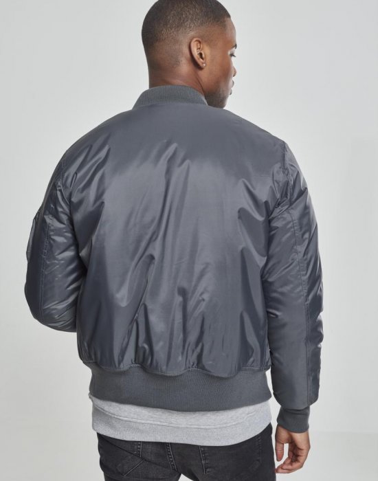 Мъжко тъмносиво яке тип бомбър Urban Classics cool grey, Urban Classics, Бомбъри - Complex.bg