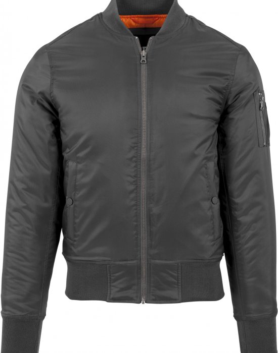 Мъжко тъмносиво яке тип бомбър Urban Classics cool grey, Urban Classics, Бомбъри - Complex.bg