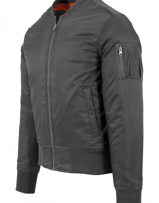 Мъжко тъмносиво яке тип бомбър Urban Classics cool grey, Urban Classics, Бомбъри - Complex.bg