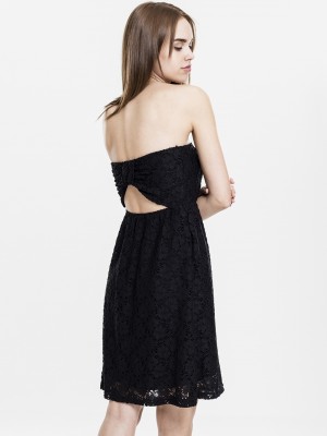 Черна дантелена рокля Urban Classics