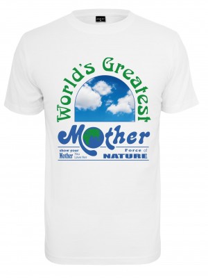 Мъжка тениска в бял цвят Mister Tee Mother Nature Day. Мъжка тениска в бял цвят Mister Tee Mother Nature Day.