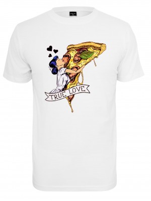 Мъжка тениска в бял цвят Mister Tee Pizza Love Мъжка тениска в бял цвят Mister Tee Pizza Love