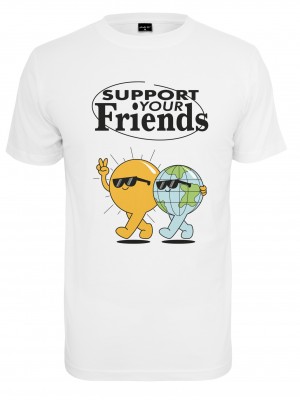 Мъжка тениска в бял цвят Mister Tee Support your Friends Tee Мъжка тениска в бял цвят Mister Tee Support your Friends Tee