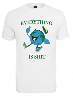 Мъжка тениска в бял цвят Mister Tee Everything Shit Мъжка тениска в бял цвят Mister Tee Everything Shit
