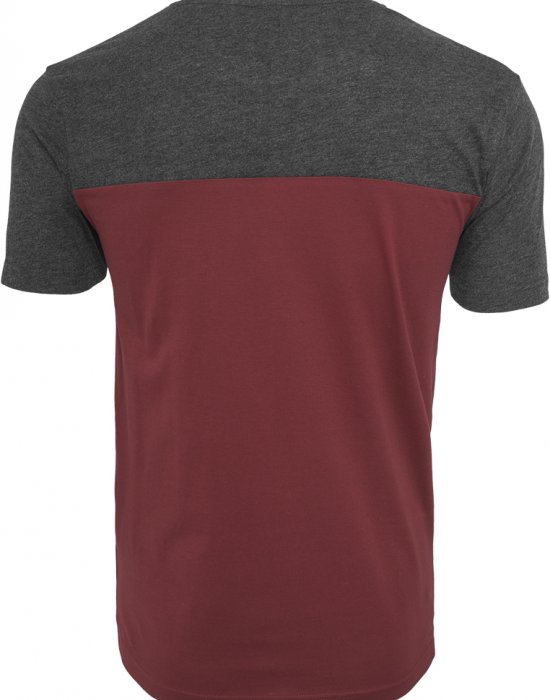 Мъжка тениска Urban Classics burgundy/cha/gry, Urban Classics, Тениски - Complex.bg