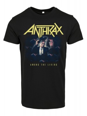 Мъжка тениска в черен цвят Merchcode Anthrax Among The Living Follow Me