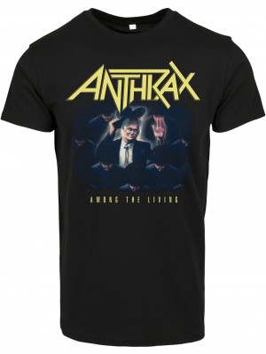 Мъжка тениска в черен цвят Merchcode Anthrax Among The Living Follow Me Мъжка тениска в черен цвят Merchcode Anthrax Among The Living Follow Me