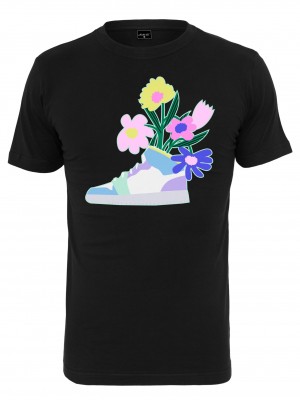 Дамска тениска в черен цвят Mister Tee Flower Sneaker