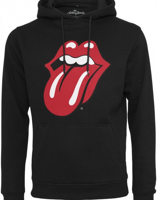 Мъжки черен суичър MERCHCODE Rolling Stones Tongue, MERCHCODE, Суичъри - Complex.bg