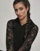 Дамски суичър в черно Urban Classics Ladies Short Laces Hoody, Urban Classics, Суичъри - Complex.bg