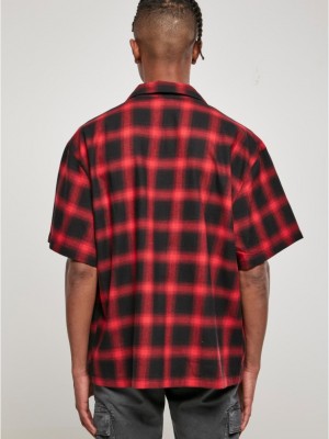 Червена карирана риза с къс ръкав Urban Classics Loose Checked