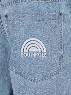 Мъжки светлосини дънки Southpole 3D Embroidery retromidblue