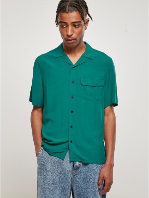 Мъжка зелена риза Urban Classics Camp