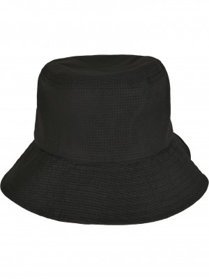 Шапка идиотка с връзка в черен цвят Adjustable Flexfit Bucket Hat 