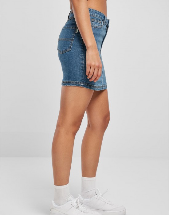 Дънкова пола в син цвят Ladies Denim Mini Skirt, Urban Classics, Поли - Complex.bg
