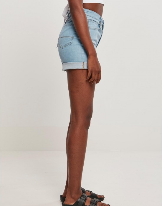 Дамски дънкови панталони в светлосин цвят Ladies Denim Shorts, Urban Classics, Къси панталони - Complex.bg