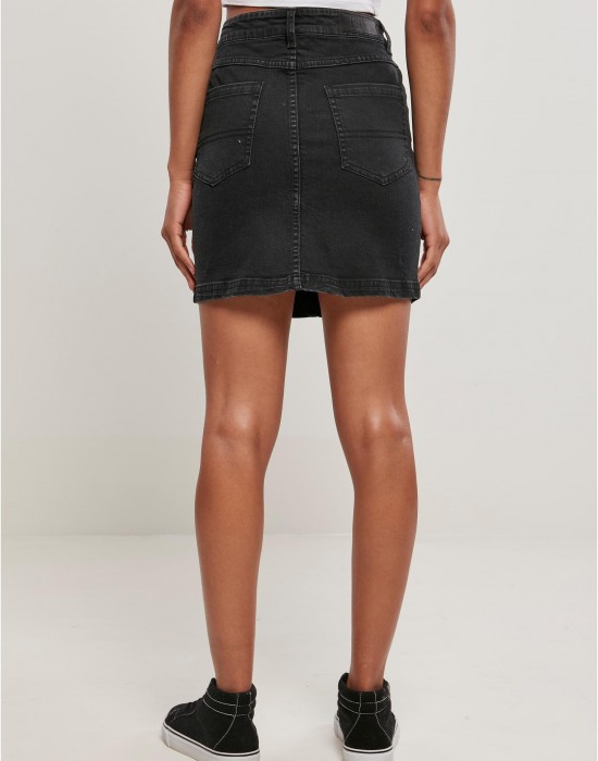 Дънкова пола в черен цвят Ladies Denim Mini Skirt, Urban Classics, Поли - Complex.bg