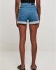 Дамски дънкови панталони в син цвят Ladies Denim Shorts, Urban Classics, Къси панталони - Complex.bg