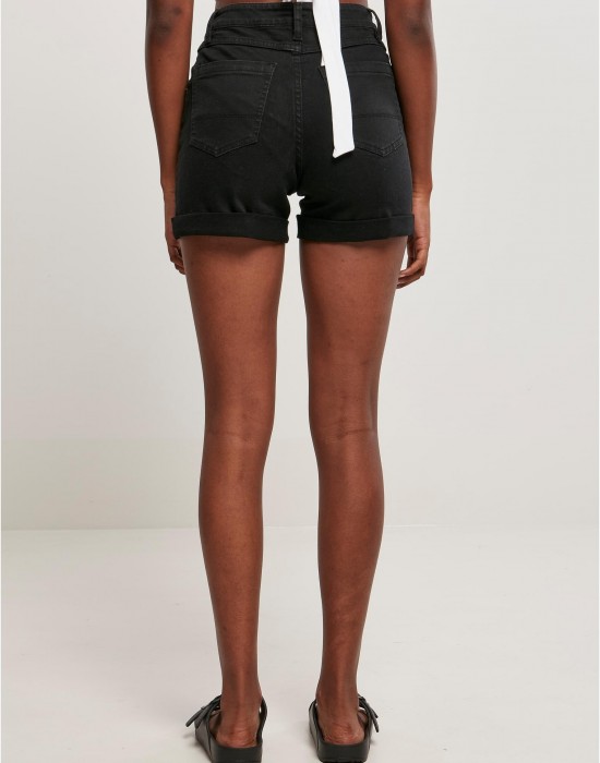 Дамски дънкови панталони в черен цвят Ladies Denim Shorts, Urban Classics, Къси панталони - Complex.bg