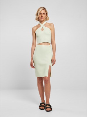 Дамска пола в цвят мента Ladies Rib Knit Skirt