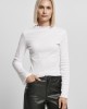 Дамска блуза с дълги ръкави в бял цвят Ladies Rib Turtelneck, Urban Classics, Блузи - Complex.bg