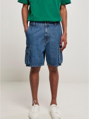 Мъжки дънкови гащи в син цвят Denim Cargo Shorts